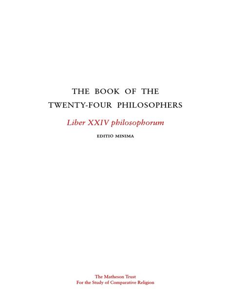 Reflections on the Liber Viginti Quattor Philosophorum